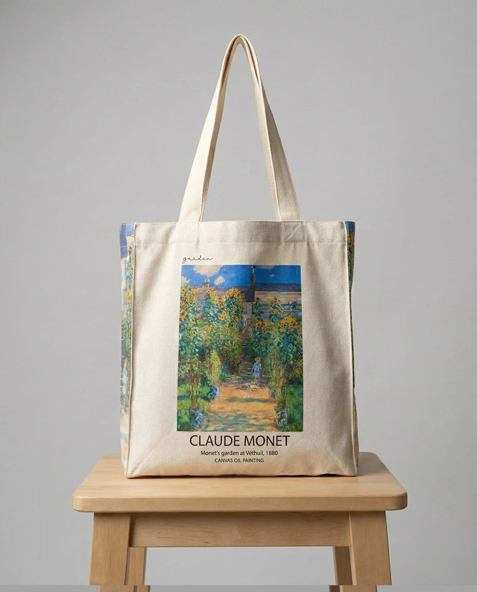 Claude Monet Garden - Tote Bag - Artsy Tote Bag | My Turtle
